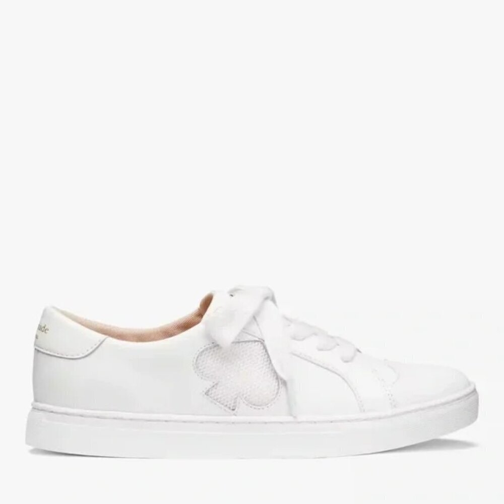 Kate Spade Sneakers White Leather 8.5 tennis shoes - Picture 4 of 8
